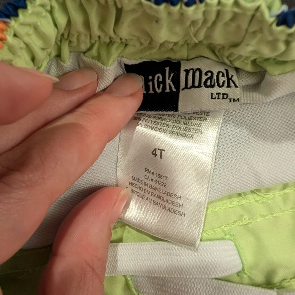 Mick Mack Toddler Boy 2-Piece Rash Guard and Trunk Swimsuit Set in Size 4T